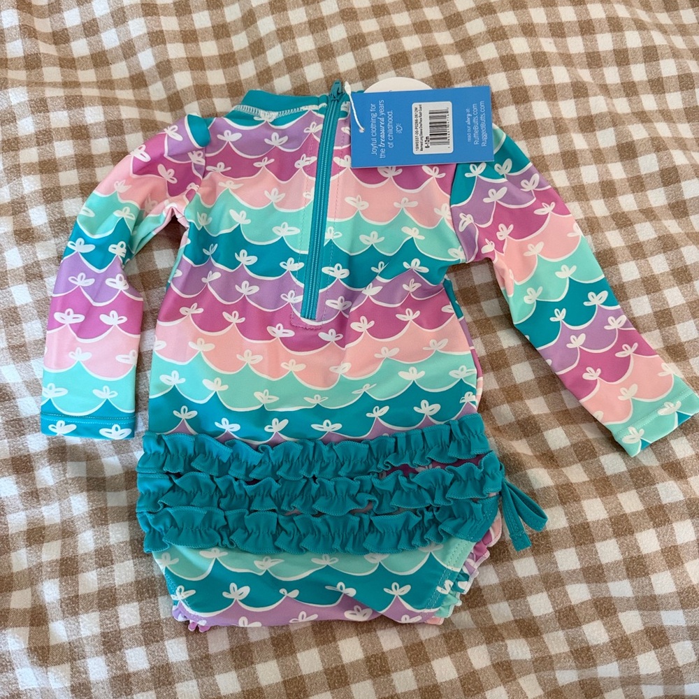 Ruffle Butts Pastel Wave Rashguard - Picture 3 of 3
